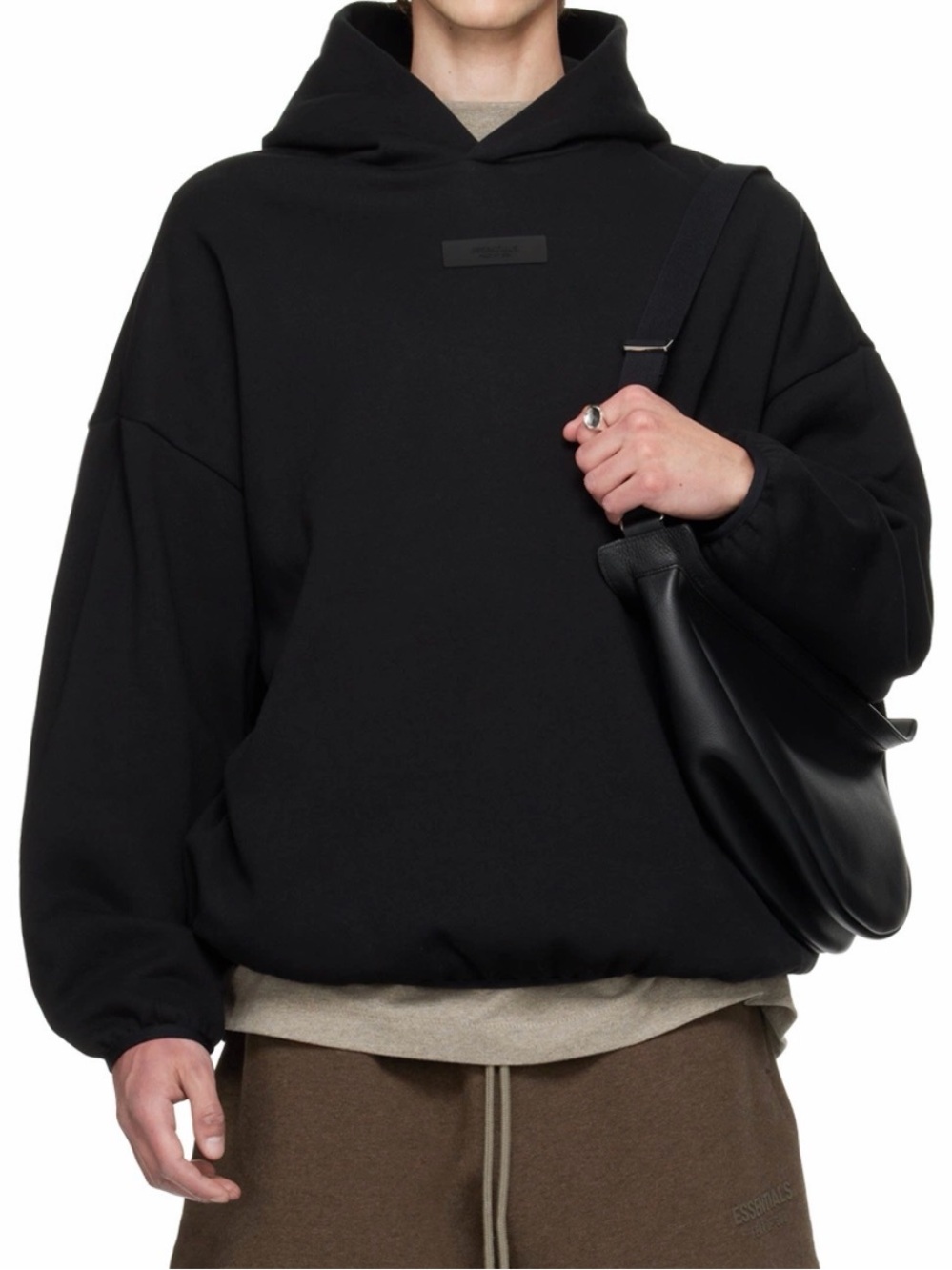 Fear of God Essentials Black Crew Hoodie